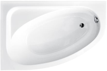 Badland CORNEA hoekbad 150 x 100 cm links wit met styropor ombouw