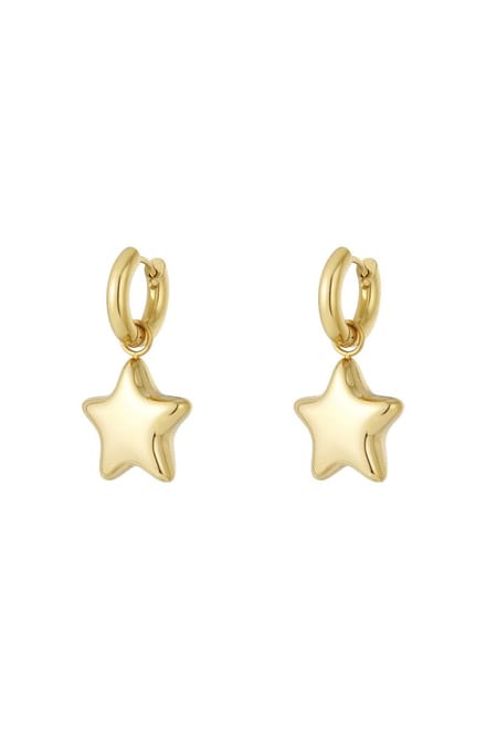 Oorbellen ster- goudkleur- stainless steel