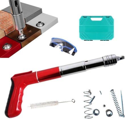 Lucht Spijkerapparaat - Pin Tackers - Moeiteloos Bevestigen - Stille Werking - 100 Spijkers - Rood