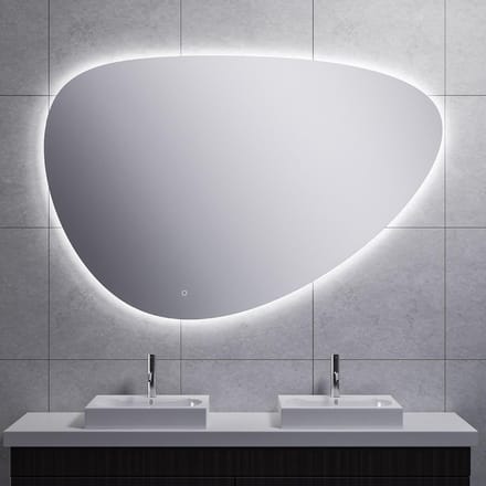 Wiesbaden Uovo spiegel ovaal met LED, dimbaar en spiegelverwarming 70 cm