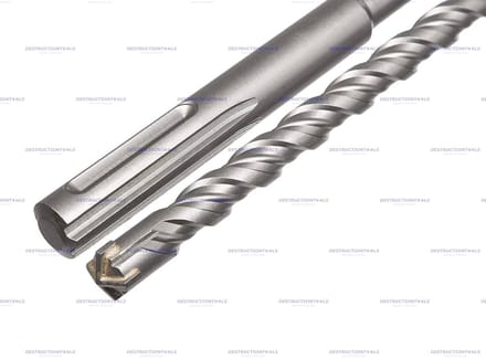 Destructiontools SDS Max bits/betonboren Ø 20mm x 540mm - 4-snijder met stofafvoerkanaal