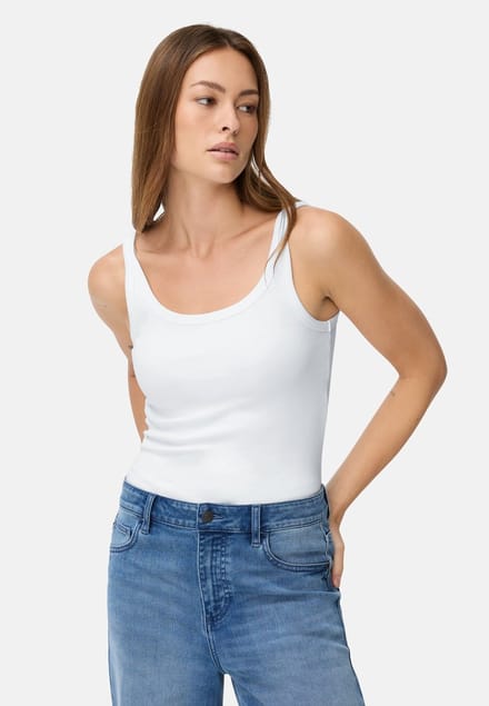 camel active Top van puur katoen - Maat womenswear-M - Melkwit