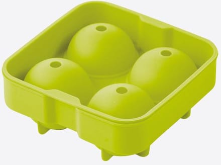 point-virgule -Silicone ijsballenvorm voor 4 ijsballen - groen - Ø 6cm