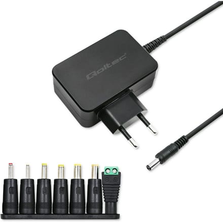 Qoltec Universele Voeding 30W |   12V |   2,5A |   Compact |   Multiplug |   7 Stekkers