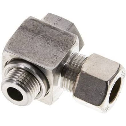 12L & M16x1.5 RVS Swivel Joint Knelfitting Buitendraad 315bar Draaibaar ISO 8434-1