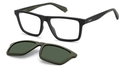 Polaroid PLD D590/C Matte black green 55/16/145 MAN Brilmonturen