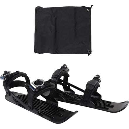 Mini patins de ski Mini chaussures de ski Planches de ski réglables Fixation aux skis Bottes pour les pentes de descente en hiver black