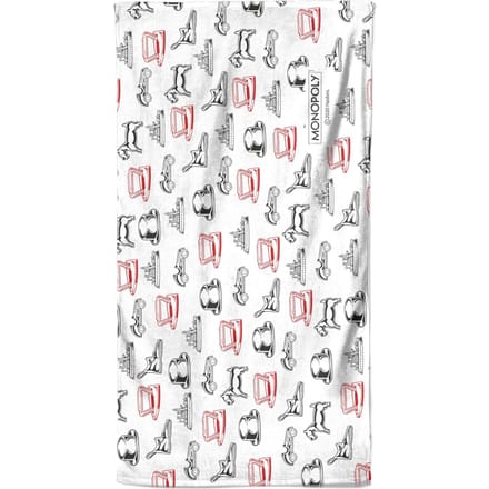 Monopoly Figures Pattern Beach Towel