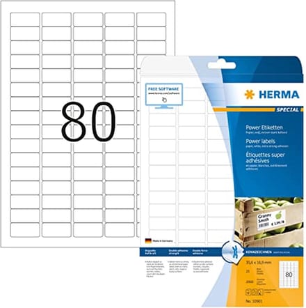Zelfklevende A4 Etiketten - 2.000 Mat Papier Labels voor Printer (35,6 x 16,9 mm)