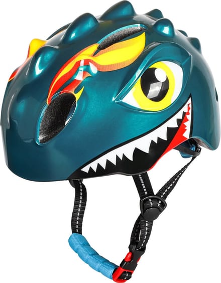 Kinderhelm Jongens Groen - Fietshelm Kind Dino Extra Small 46 - 51cm - Kinderfietshelm XS