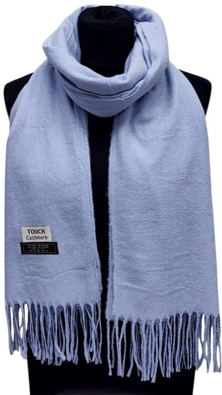 Lange Warme Sjaal - Unisex - Effen - Blauw - 200 x 75 cm (23234#)