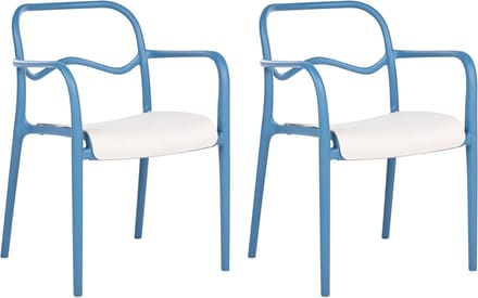 THASOS - Tuinstoel set van 2 - Blauw - Kunststof