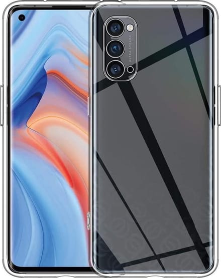 Silicone hoesje Geschikt voor: Oppo Reno 4 Pro 5G - transparant