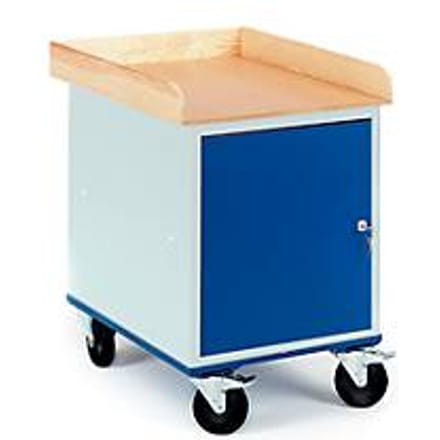 Verrijdbare stalen kast, 700 x 490 mm, draagvermogen 150 kg