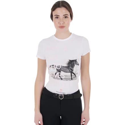 Katoenen dames-T-shirt Equestro Horse Lover