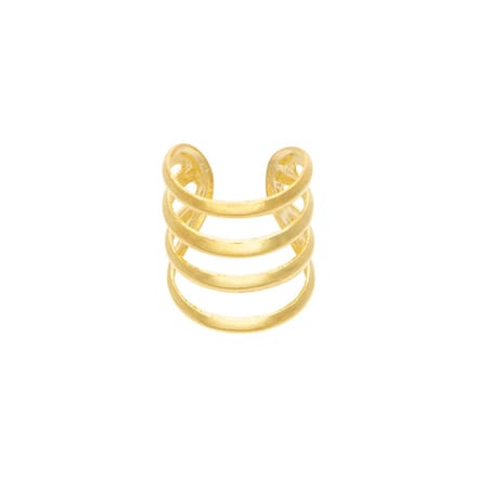 WeLoveSilver - Ear cuff - Gold plated - Vier banden - Zilver