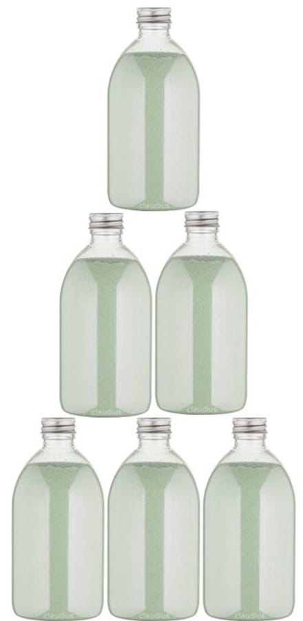 Scrubzout Dennen - 650 gram - Fles met aluminium dop - set van 6 stuks - Hydraterende Lichaamsscrub