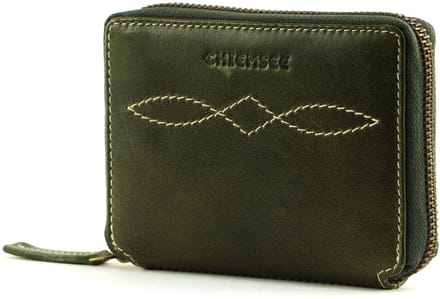 CHIEMSEE Leren Portemonnee Leather Wallet Green Donkergroen