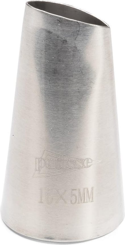 Spuitmondje rvs blad 16 x 5 mm