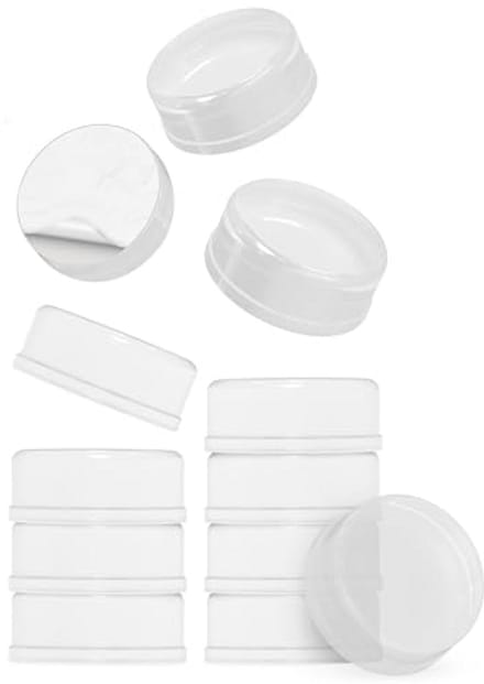 Zelfklevende Deurstoppers - Elastische Rubber Pads voor Muren en Glas (21 x 6 mm) - 12 Stuks