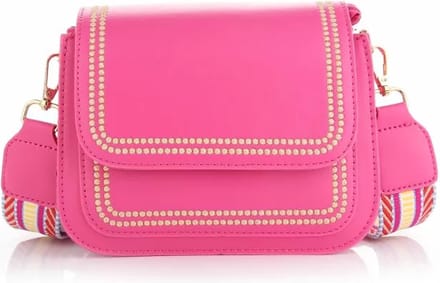 Bijoutheek Tas Crossover double stikked Fuchsia