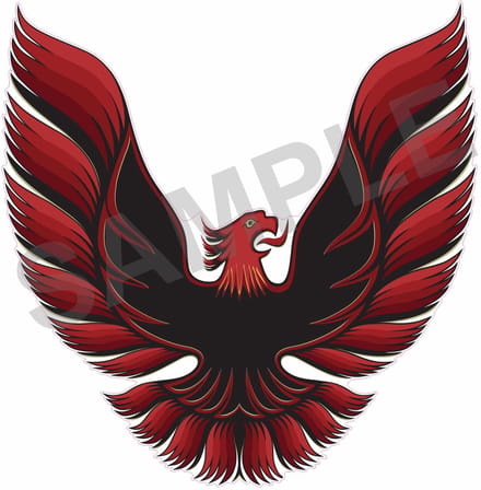 Pontiac Turbo Transam 1978-1981 Zijstickers Firebird replika Rood