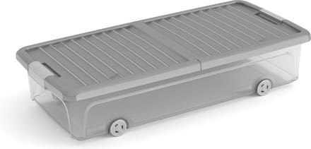 KIS - W Box Underbed L - 35L - 74x37x16,5cm - Transparant/grijs