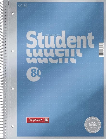 5x Collegeblok Dotted A4 90g/m² Lijnloze Notitieblokken