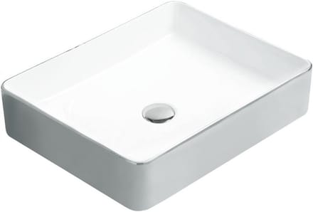 Mexen Estela wastafel opbouw 50 x 40 cm, wit/zilver - 22105052