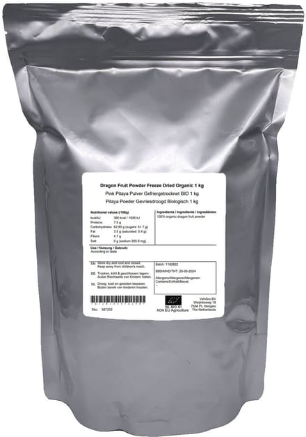 Pink Pitaya Poeder Gevriesdroogd - 1 Kg - Holyflavours