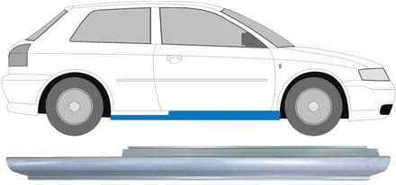 Reparatie dorpel voor Audi A3 8L 1996-2003 / Rechts