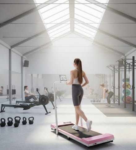 Treadmill Walking Pad met Helling - Helling & Afstandsbediening – Roze - Medahomestore