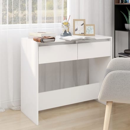 vidaXL - Wandtafel - 89x41x76,5 - cm - bewerkt - hout - wit