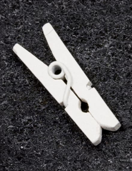 HOBI - 10 witte mini houten wasknijpers 2,5 cm voor decoratie