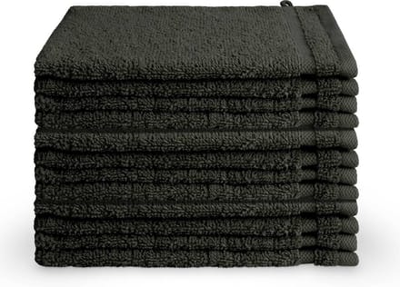 Byrklund washandjes 12 stuks - Hotelkwaliteit - 16x21 - Antraciet