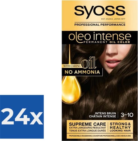 Syoss Oleo Intense - Haarverf - 3-10 - Intens Bruin - 115ml x 24