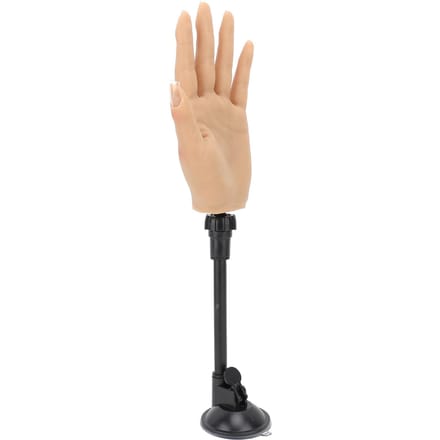Nagel Training Oefenhand Professioneel Buigbaar Siliconen Vrouwelijk Mannequin Hand met Zuignapstandaard Left hand beige