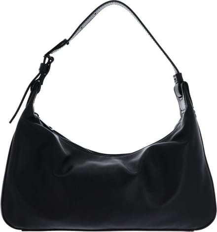 FURLA Leren Schoudertas Flow Shoulder Bag 29 Nero Zwart