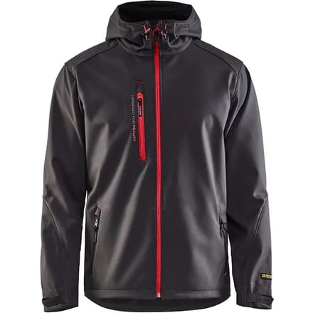 Blaklader Softshell Jack 4949-2517 - Mannen - Donkergrijs/Rood - S