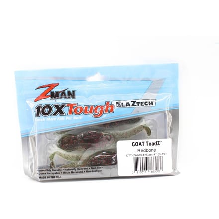 Zman Zacht kunstaas Geit ToadZ 4 Inch 3/Pack Redbone (3062)