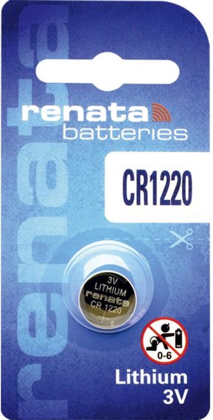 Renata – CR1220 MFR.SC CE – Lithium knoopcel batterij – 1 stuk