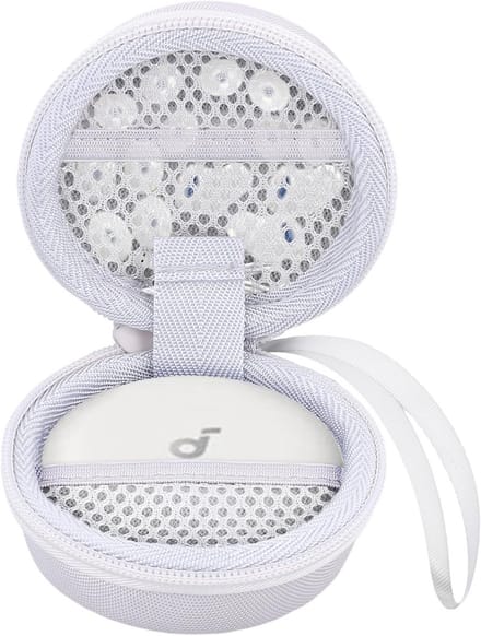 Harde Draagtas voor Hoofdtelefoon - Reisetui Compatibel met Sleep Buds A20 A30 (Wit)