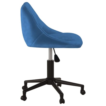 vidaXL - Eetkamerstoel - draaibaar - fluweel - blauw