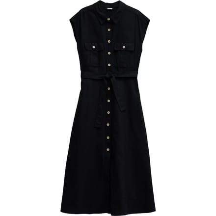 Linnen Portefeuille Jurk Dames Salsa Jeans Midi