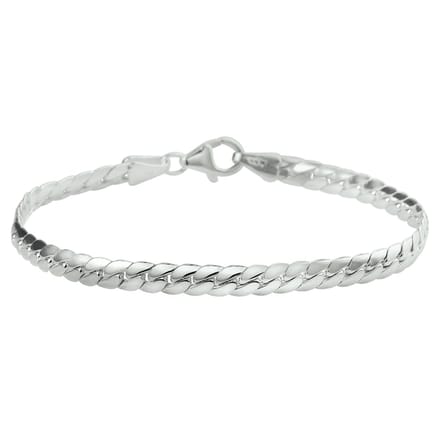 Glams armband gourmet bol 4,5 mm - Zilver