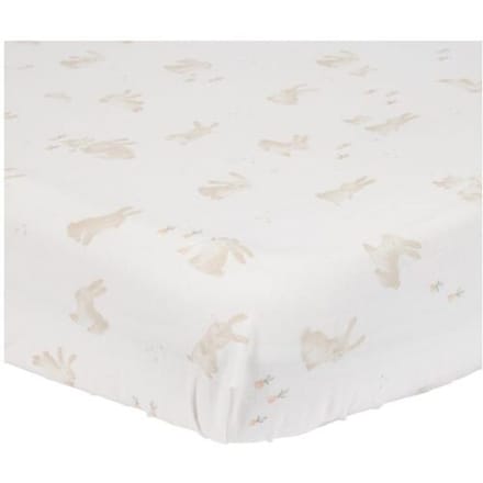 Little Dutch ledikanthoeslaken Baby Bunny White unisex