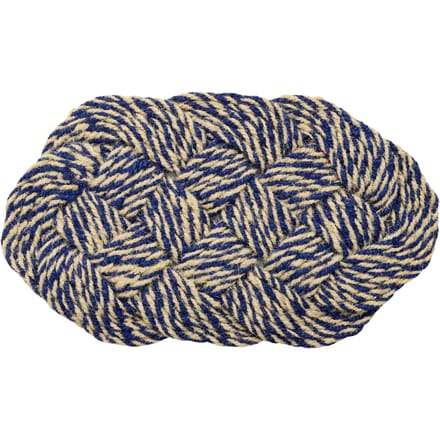 HAY Coco deurmat Swirl - HAYCocoBlueAndOffWhite
