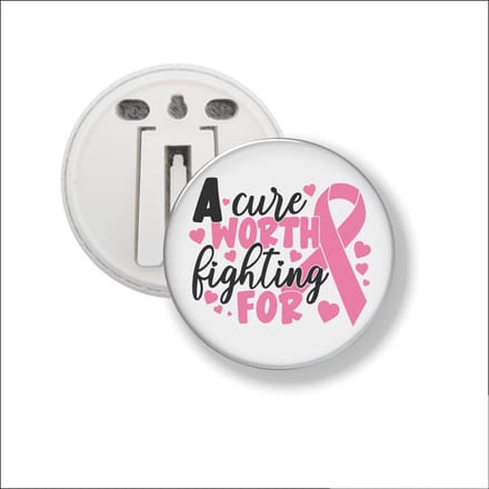Button Met Clip 58 MM - A Cure Worth Fighting For