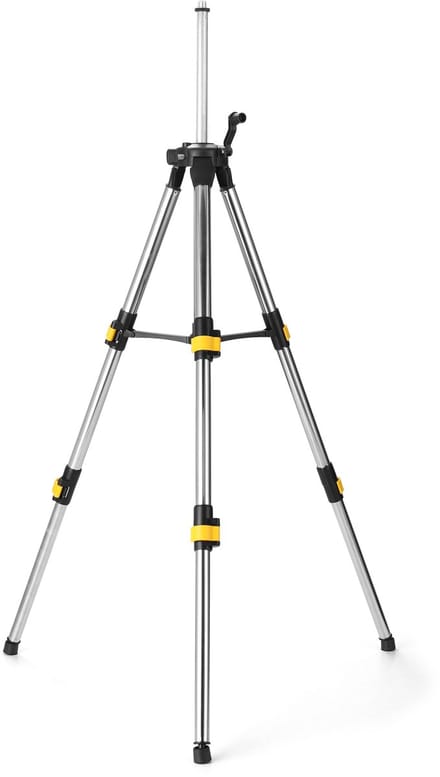 1,2M Verstelbare RVS Driepoot Statief voor Laser Waterpas - Drie Hoogte-instellingen - Met Waterpas - Schommelstang - Universele 5/8" Schroefdraad