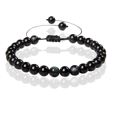 Memphis No.2 Natuursteen Armband Dames - 6mm Color Obsidian